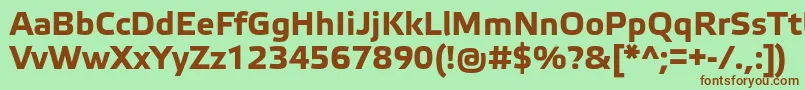 ElektraTextProBold Font – Brown Fonts on Green Background