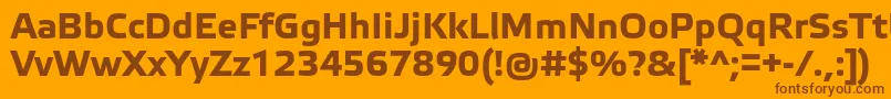 ElektraTextProBold Font – Brown Fonts on Orange Background