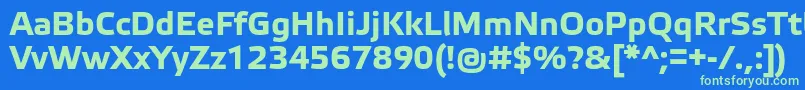 Шрифт ElektraTextProBold – зелёные шрифты на синем фоне