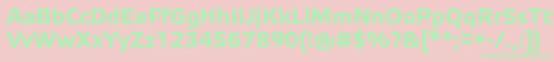 ElektraTextProBold Font – Green Fonts on Pink Background