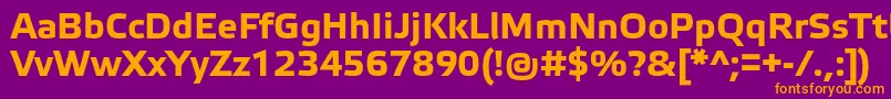 ElektraTextProBold Font – Orange Fonts on Purple Background