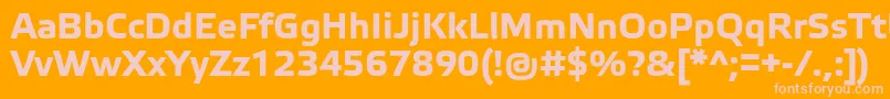 Saiba mais sobre a fonte ElektraTextProBold Fonte ElektraTextProBold – fontes rosa em um fundo laranja