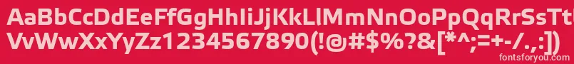 Czcionka ElektraTextProBold – różowe czcionki na czerwonym tle