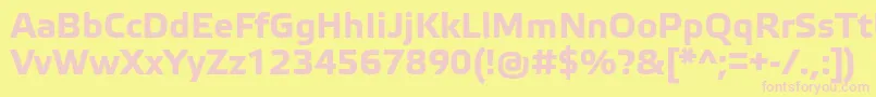 ElektraTextProBold Font – Pink Fonts on Yellow Background