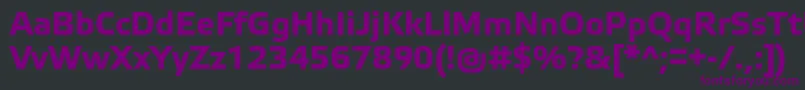 Czcionka ElektraTextProBold – fioletowe czcionki na czarnym tle