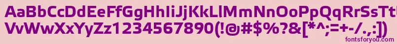 フォントElektraTextProBold – ピンクの背景に紫のフォント