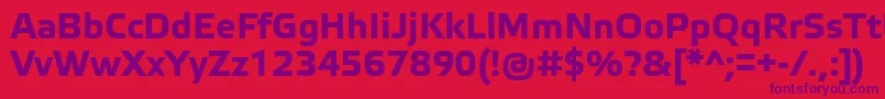 ElektraTextProBold Font – Purple Fonts on Red Background