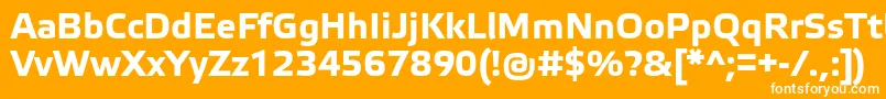 フォントElektraTextProBold – オレンジの背景に白い文字