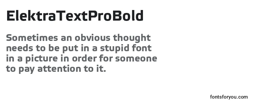 ElektraTextProBold Font