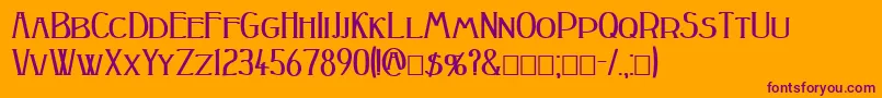 PeakeBold Font – Purple Fonts on Orange Background