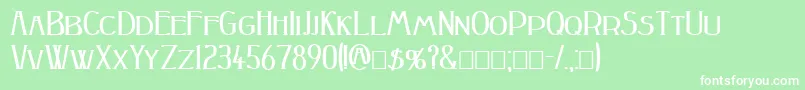 フォントPeakeBold – 緑の背景に白い文字