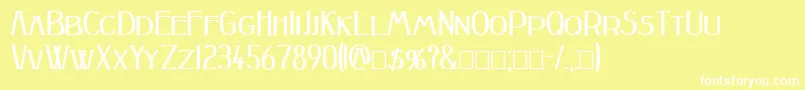 PeakeBold Font – White Fonts on Yellow Background