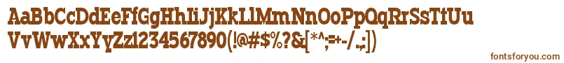TypodermicRegular-fontti – ruskeat fontit valkoisella taustalla