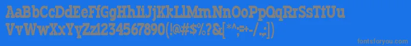 TypodermicRegular Font – Gray Fonts on Blue Background