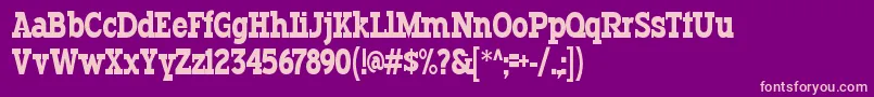 TypodermicRegular Font – Pink Fonts on Purple Background