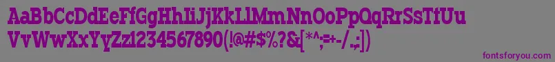 TypodermicRegular-fontti – violetit fontit harmaalla taustalla