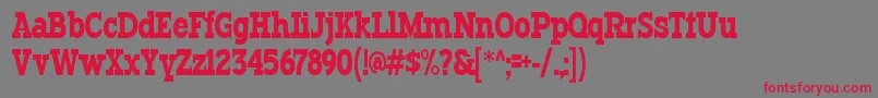 TypodermicRegular Font – Red Fonts on Gray Background