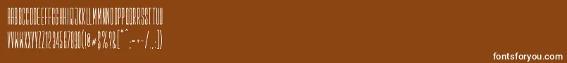 Weitere Informationen zur Salopiotsans-Schriftart Salopiotsans-Schriftart – Weiße Schriften auf braunem Hintergrund