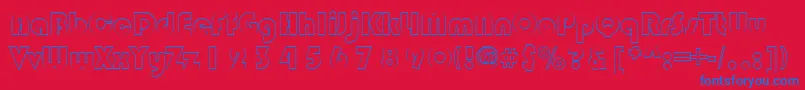 CastleRegular Font – Blue Fonts on Red Background