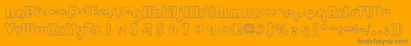 Fonte CastleRegular – fontes cinzas em um fundo laranja