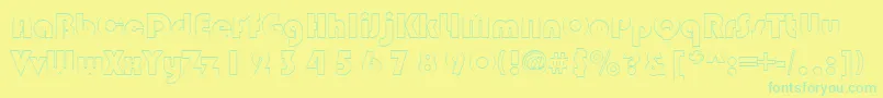 CastleRegular Font – Green Fonts on Yellow Background