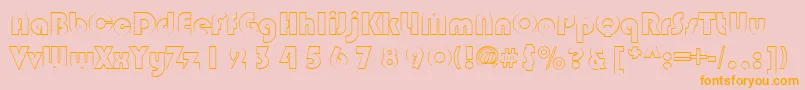 CastleRegular Font – Orange Fonts on Pink Background
