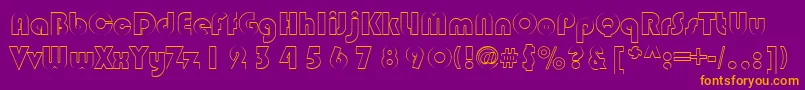 CastleRegular Font – Orange Fonts on Purple Background