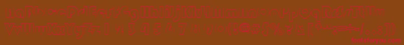 CastleRegular Font – Red Fonts on Brown Background