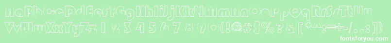 フォントCastleRegular – 緑の背景に白い文字