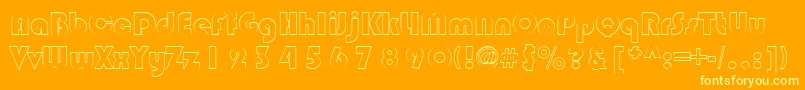 CastleRegular Font – Yellow Fonts on Orange Background