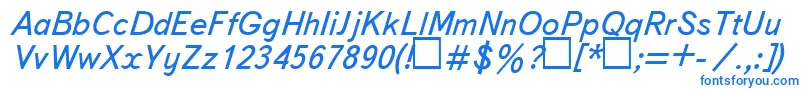 fuente UkBukvarnayaItalic – Fuentes Azules Sobre Fondo Blanco
