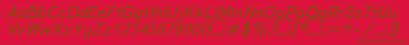 UkBukvarnayaItalic-fontti – ruskeat fontit punaisella taustalla