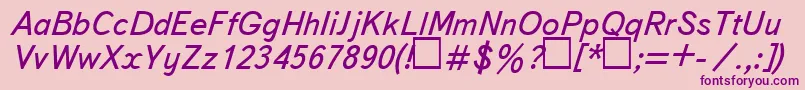 UkBukvarnayaItalic Font – Purple Fonts on Pink Background