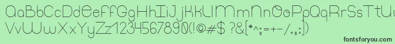 ThinfontThin Font – Black Fonts on Green Background