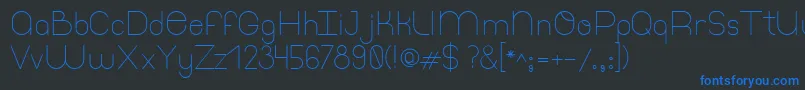 ThinfontThin Font – Blue Fonts on Black Background