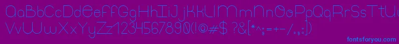 ThinfontThin Font – Blue Fonts on Purple Background