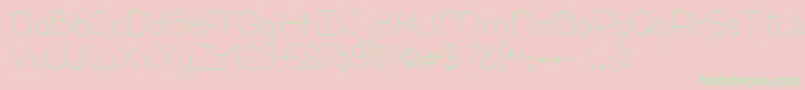 ThinfontThin Font – Green Fonts on Pink Background