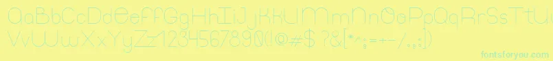 ThinfontThin Font – Green Fonts on Yellow Background