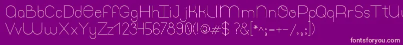 ThinfontThin Font – Pink Fonts on Purple Background