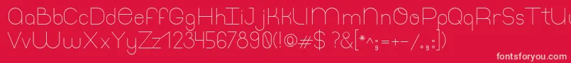 ThinfontThin Font – Pink Fonts on Red Background