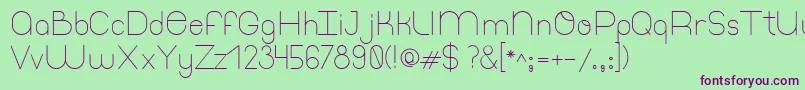 ThinfontThin Font – Purple Fonts on Green Background