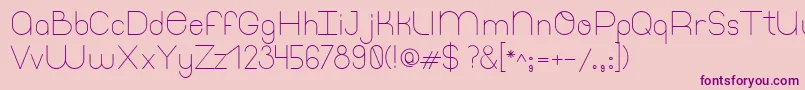 ThinfontThin Font – Purple Fonts on Pink Background