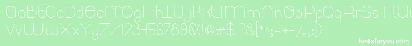 ThinfontThin Font – White Fonts on Green Background