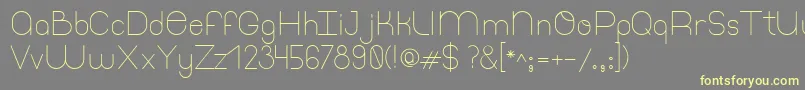 ThinfontThin Font – Yellow Fonts on Gray Background