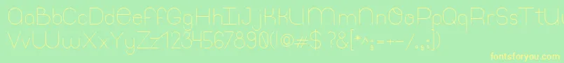 ThinfontThin Font – Yellow Fonts on Green Background