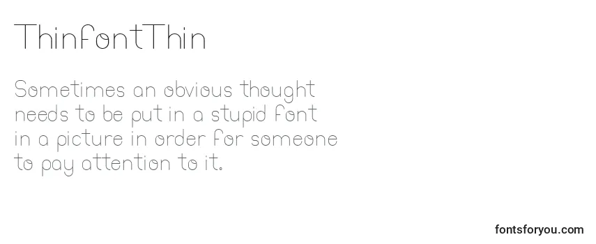 Шрифт ThinfontThin