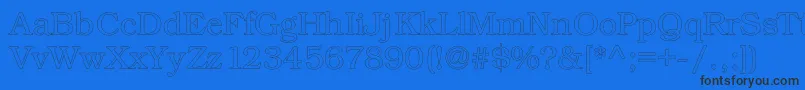 Kacsttitlel Font – Black Fonts on Blue Background