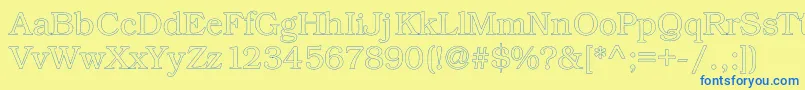 Kacsttitlel Font – Blue Fonts on Yellow Background