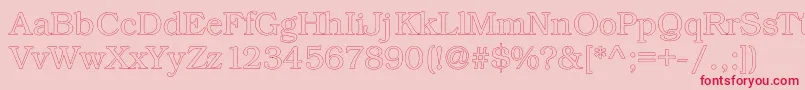 Kacsttitlel Font – Red Fonts on Pink Background