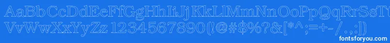 Kacsttitlel Font – White Fonts on Blue Background
